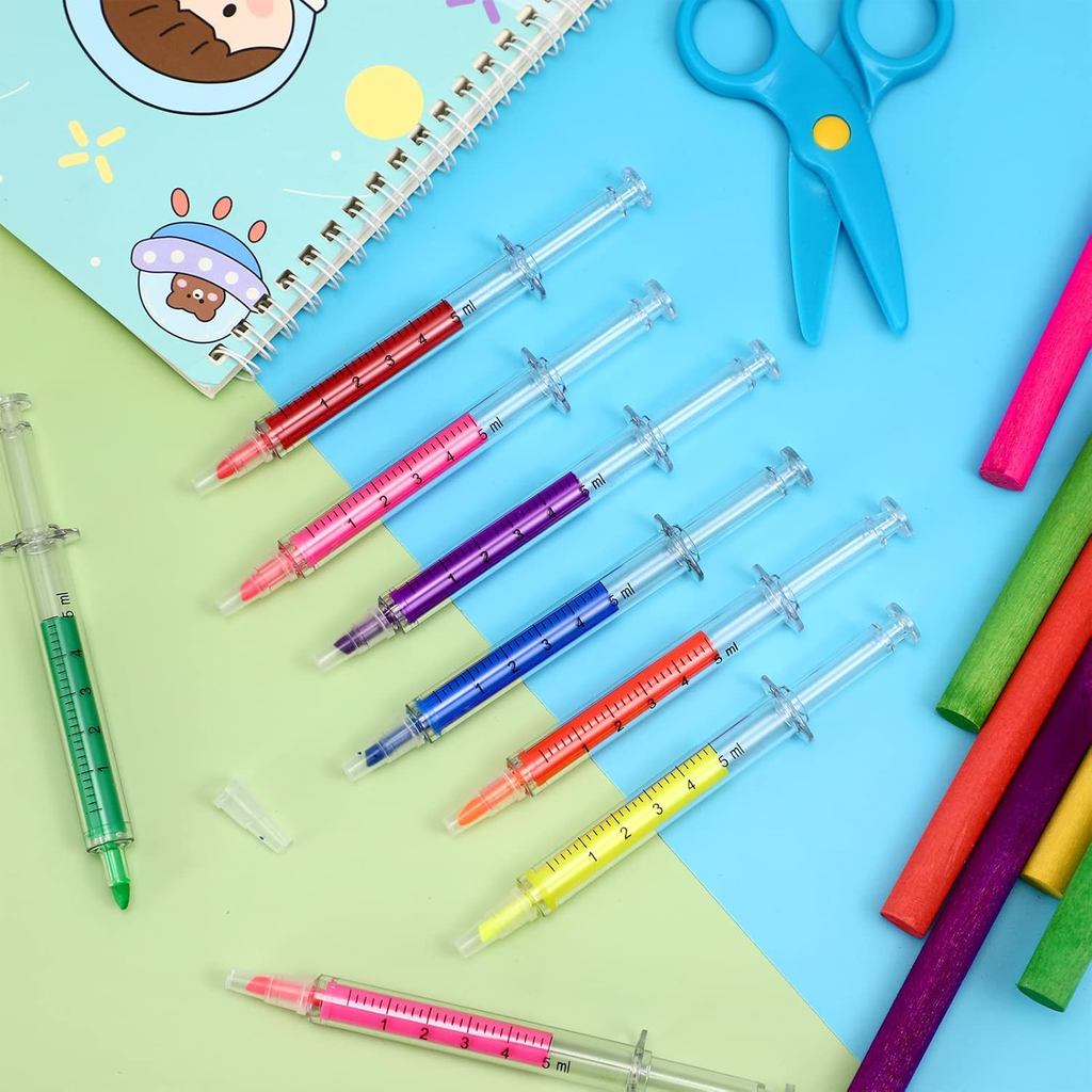 Resaltador Con Forma De Jeringuilla (Azul)