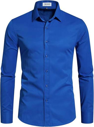 Camisas manga larga con botones para hombre.